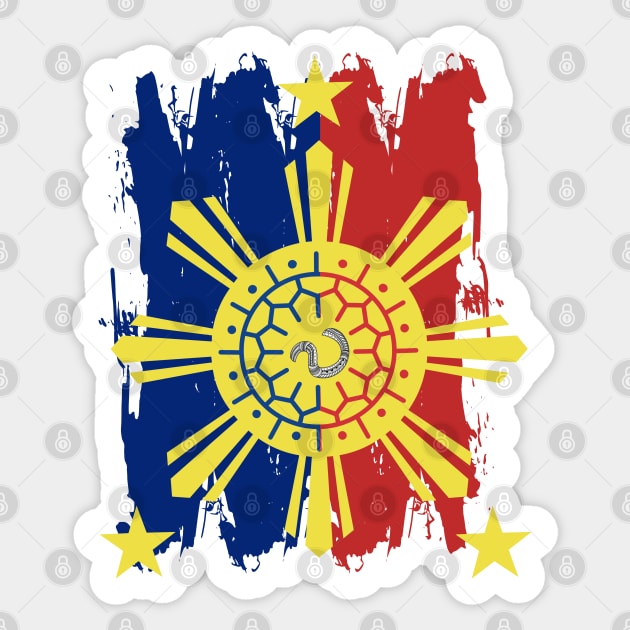 Philippine Flag / 3 Stars & Sun / Baybayin - WA Sticker by Pirma Pinas